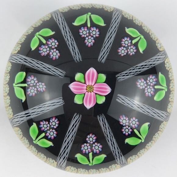 Perthshire Club First Annual Collectors 1998 PPCC Flower Latticinio Paperweight - Picture 1 of 14